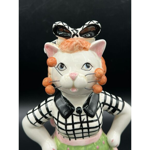 WhimsiClay by Amy Lacombe Cat Figurine Lucy RiGato #86214 ~ Repaired SEE Pix - Picture 5 of 11